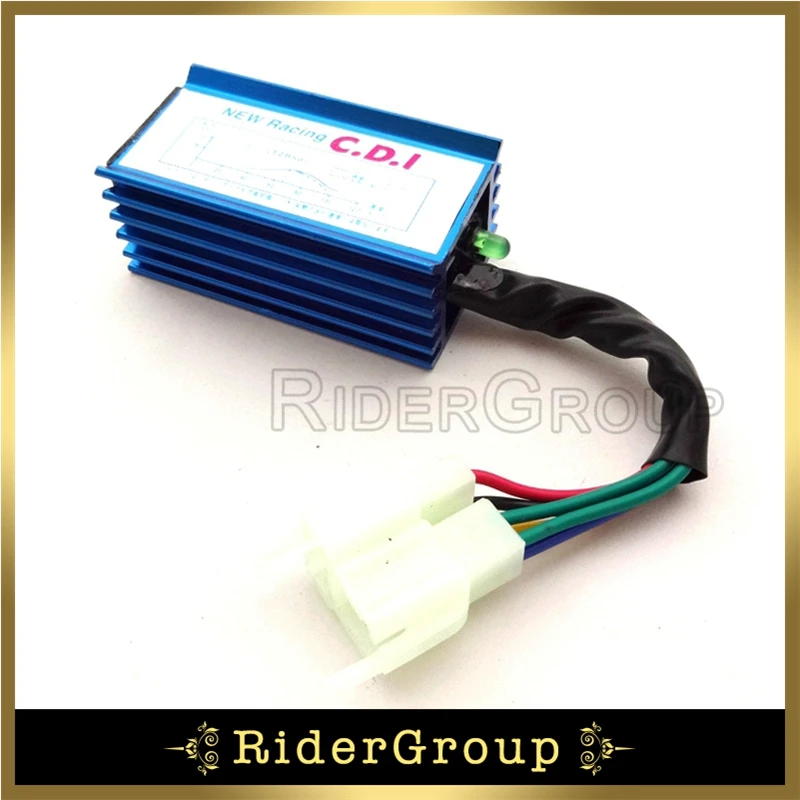 Синий гоночный 6 Pin зажигания AC CDI Коробка для 150cc 160cc 200cc 250cc двигатель яма Байк