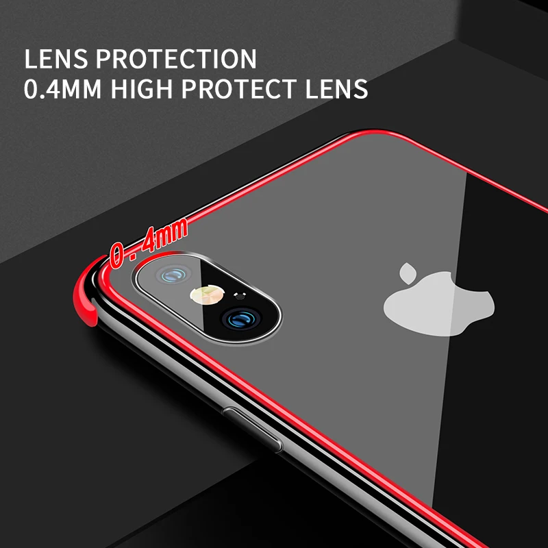 Роскошный стеклянный чехол iHaitun для iPhone XS MAX XR X ультра тонкий мягкий боковой Чехол
