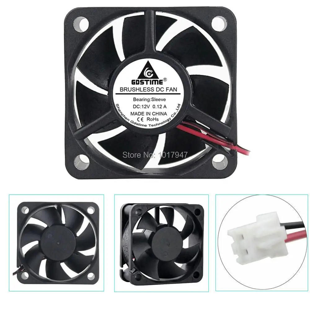 Gdstime DC 12V 2Pin 5 см 5020 50 мм 50x50x20 Бесщеточный вентилятор охлаждения радиатора 2 шт. в