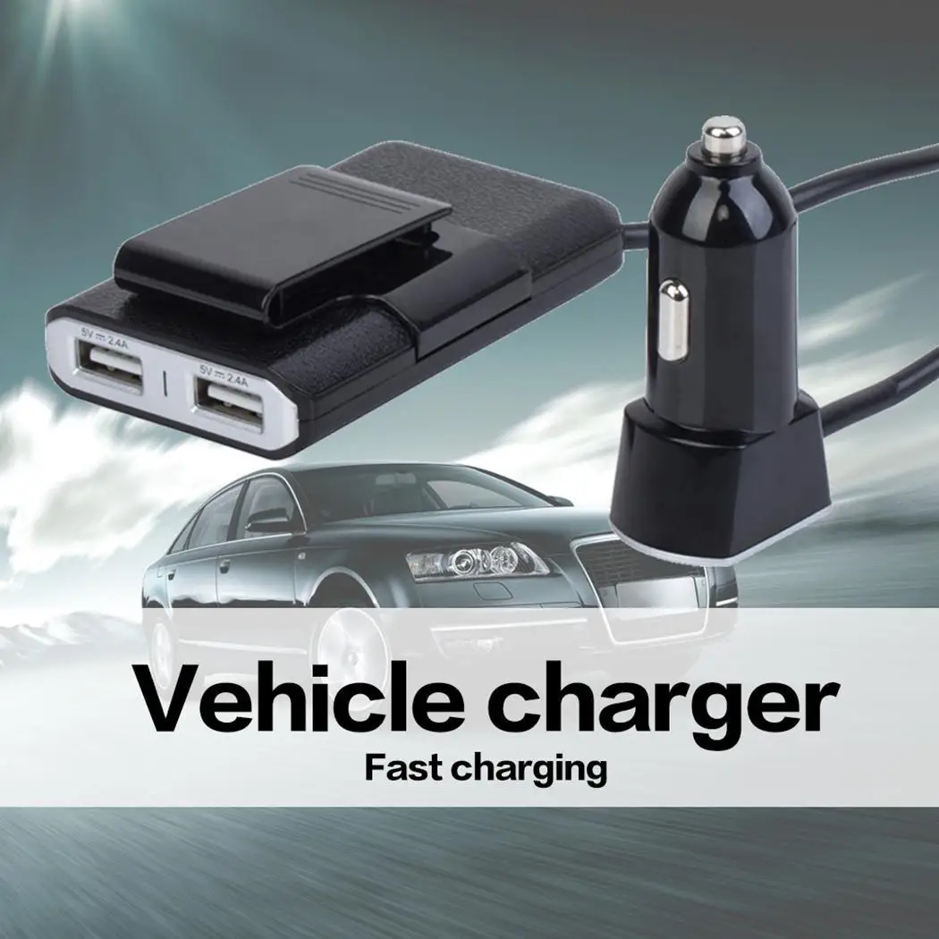 4 USB порта автомобильное зарядное устройство удлинитель адаптер для быстрой
