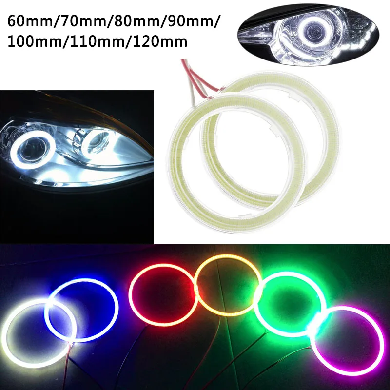 1x12 В COB LED Halo Кольцо ангельские глазки 70 мм 80 90 100 110 120 мм|Сверкающие товары для