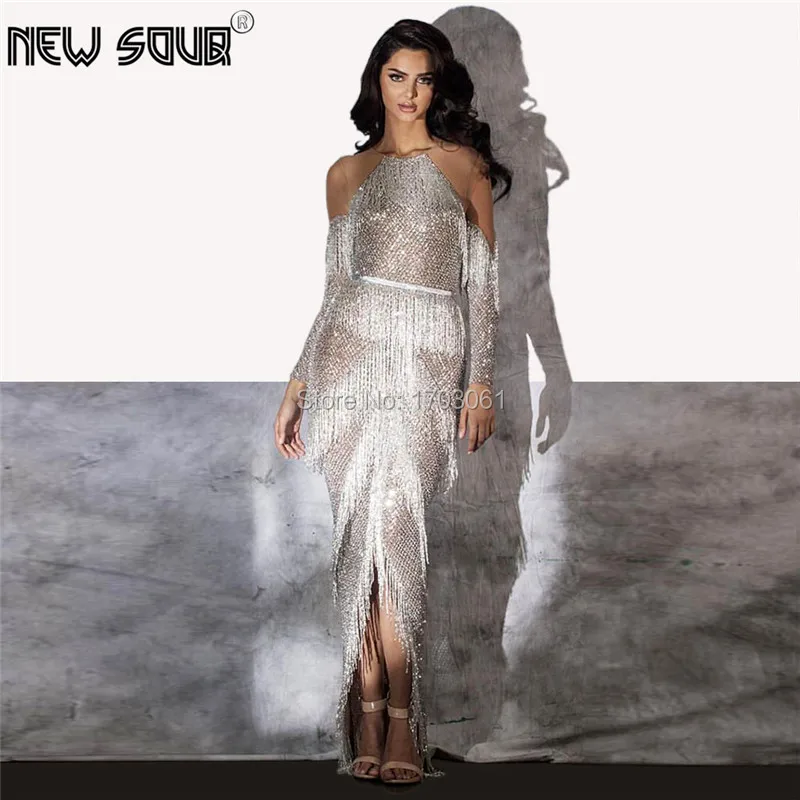 Блестящее вечернее платье с бахромой в турецком стиле|Вечерние платья| |