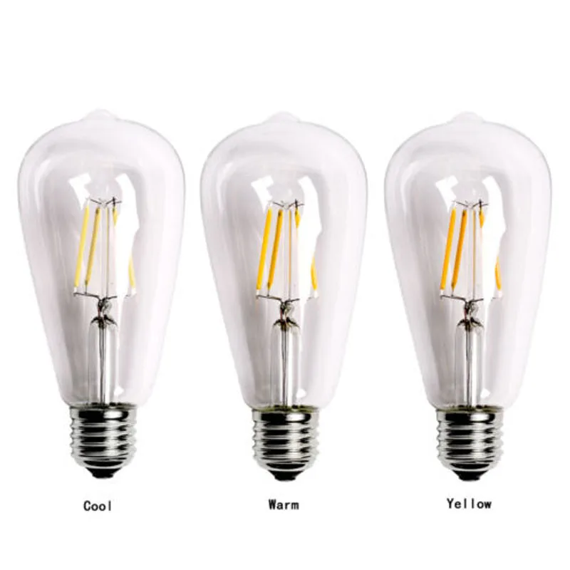 2 W-8 W Edison ST64 E27 винтажный Ретро винт светодиодный лампочка накаливания | Дом и сад