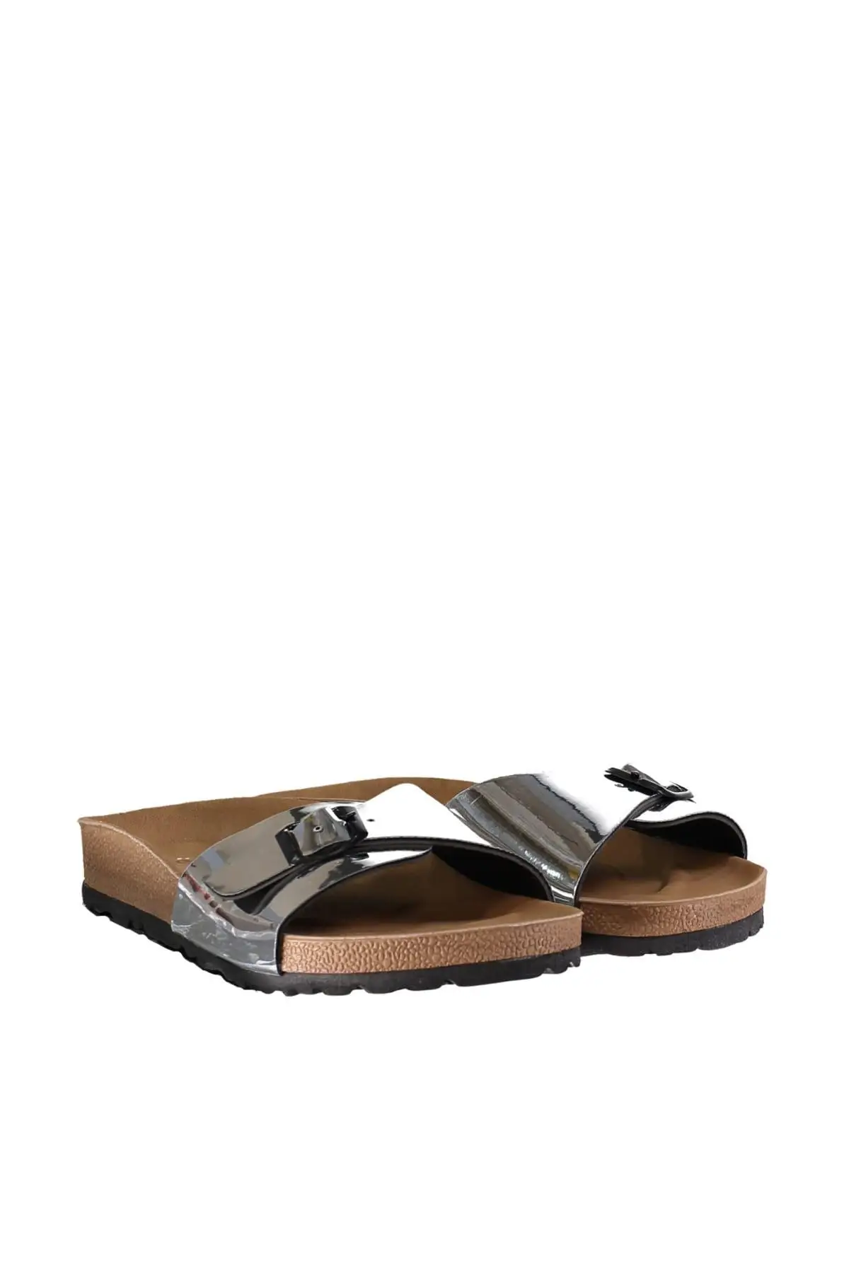 Trendyol серебристые металлические женские тапочки TAKSS19OZ0016|Тапочки| |