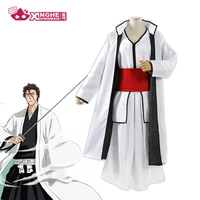 milky way anime bleach aizen sousuke cosplay costume white robe cloak coat japanese kimono costume bleach wig