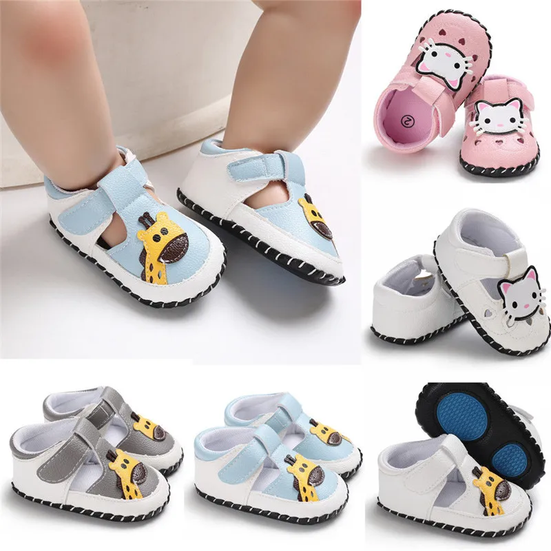 

Newborn Baby Girls Boys kids Toddler Soft Sole Leather Crib Shoes animal print cotton Antislip Sneaker Prewalker one pairs