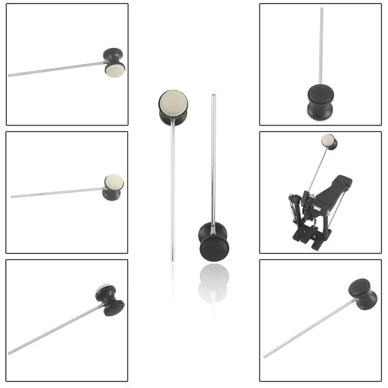 Stainless Steel Handle Felt M2 Lightweight Bass Drum Pedal Beater Percussion Instrument Accessories | Спорт и развлечения