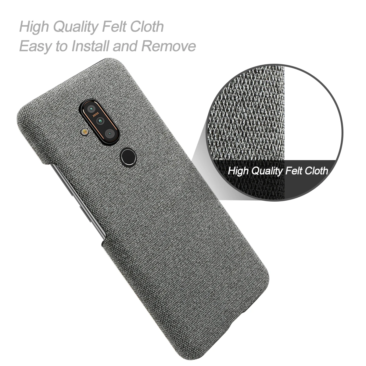 For Nokia X71 Case Slim Back Hard PC Felt Woven Fabric Cloth Shockproof Mobile Phone Fundas Full Protection Cover |