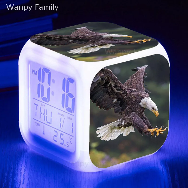 Светодиодный Будильник Raptor Falcon многофункциональные электронные часы с 7