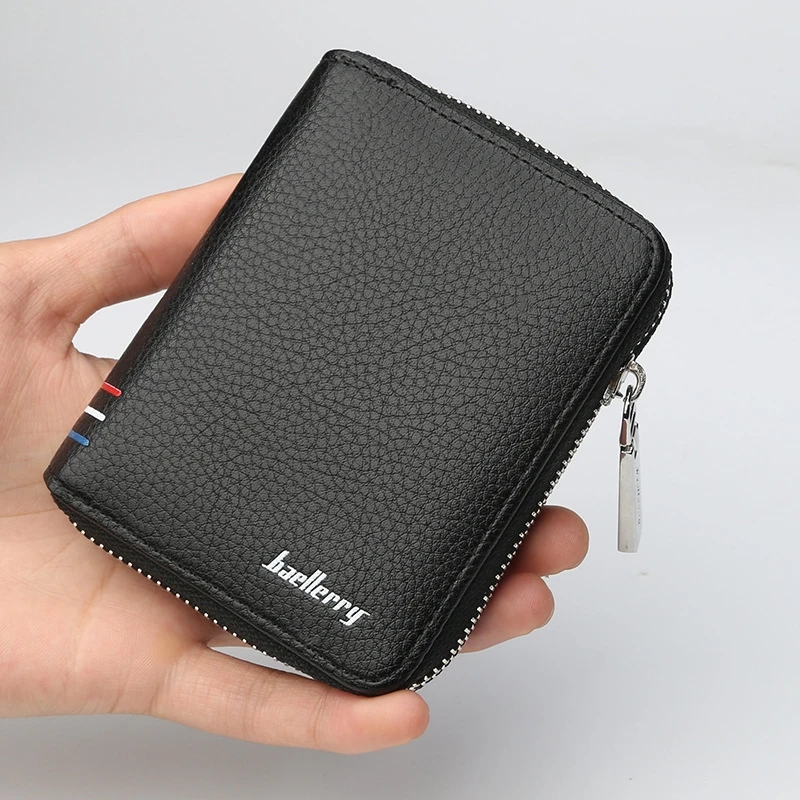 Мужской короткий кошелек Корейская версия многофункциональный на молнии