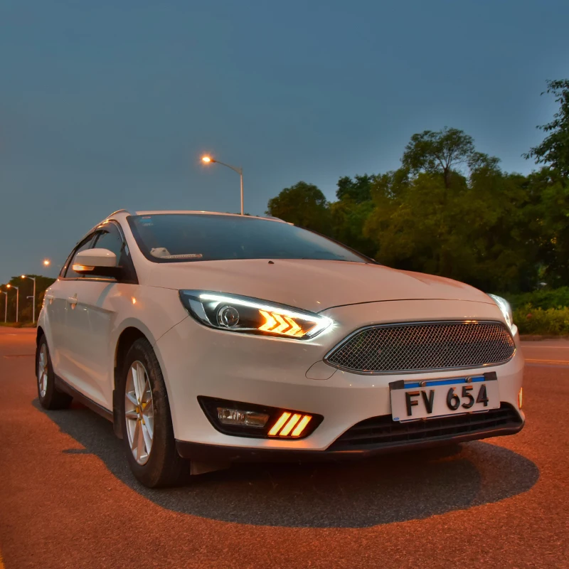Фара в сборе для Ford Focus 2015 2018 Mk3.5 светодиодная фара DRL светодиодный сигнал поворота