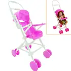 1 комплект, детский Кукольный домик, розовая коляска для младенцев, коляска, тележка, мебель для куклы Барби, сестричка Келли, аксессуары для кукол