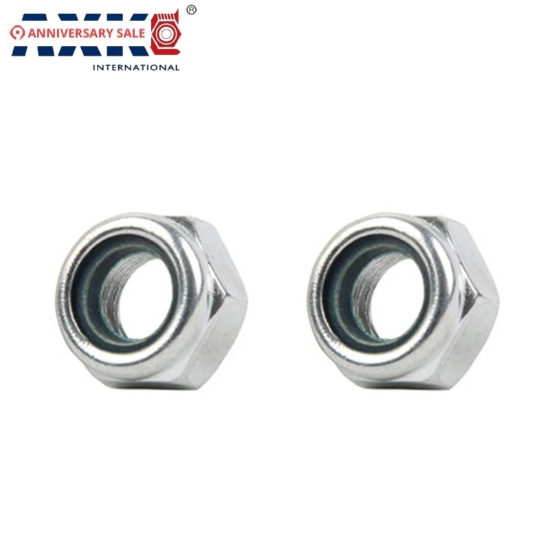 

10pcs 1/4" 1/4 Inch 1/4-20 304 Stainless Steel 304ss UNC US Standard Lock Nylon Insert Heavy Prevailling Torque Type Hexagon Nut