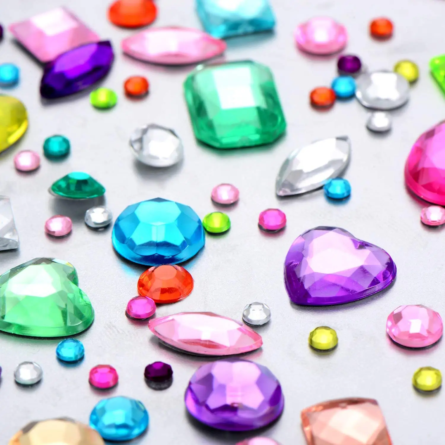 Самоклеящиеся стразы наклейки Bling Craft Jewels стикеры разных размеров 5 листов |