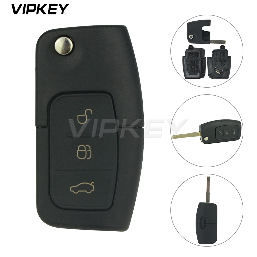 Дистанционный ключ HU101 с 3 кнопками для Ford Focus Складной Корпус ключа 2003 2004 2006 2007 2008