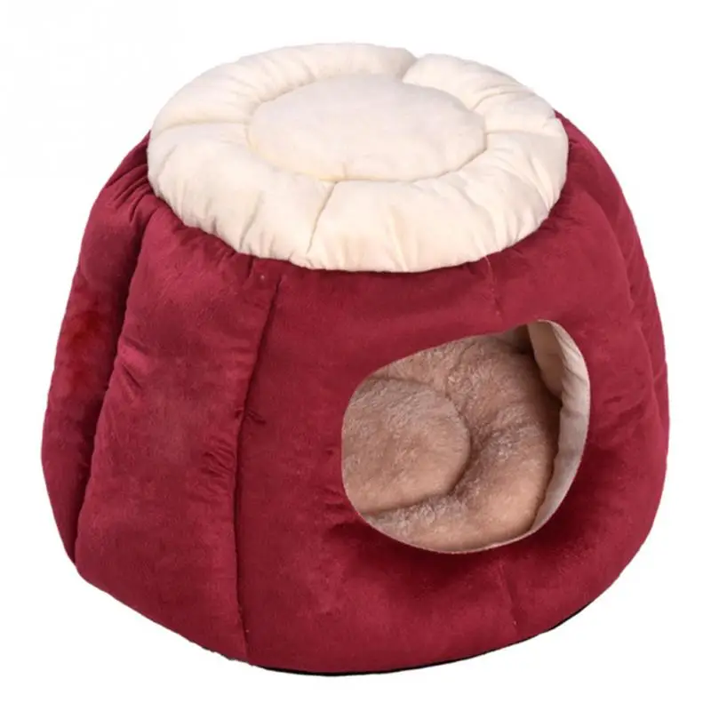 Pet Теплый мягкий спальный мешок собака кошка кровать питомник пещера подушка