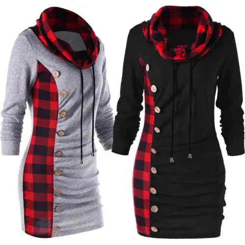 

HIRIGIN Fashion Women Lady Long Sleeve Jumper Sweatshirt Dress Loose Casual Top