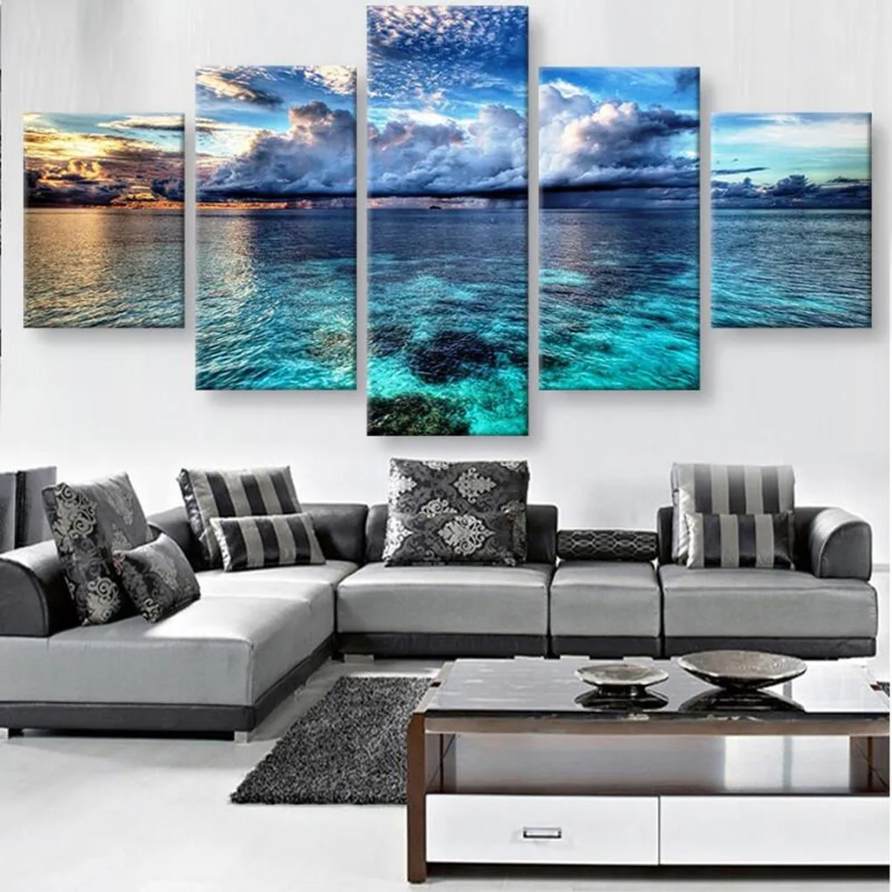 5 шт. Холст Искусство небо спокойные воды декор картины на холсте настенное
