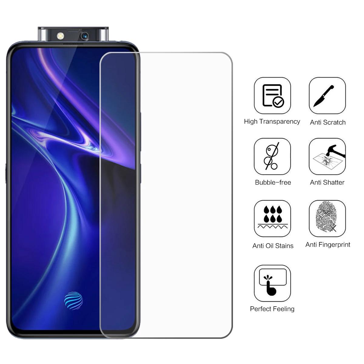 Закаленное Стекло пленка для Vivo X27 Pro V9 Молодежные Y85 Y91i Экран протектор ЖК дисплей
