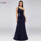Вечернее платье Ever Pretty с блестками EP07869NB, длинное блестящее платье с одним плечом и высоким разрезом, элегантное формальное платье в Дубае