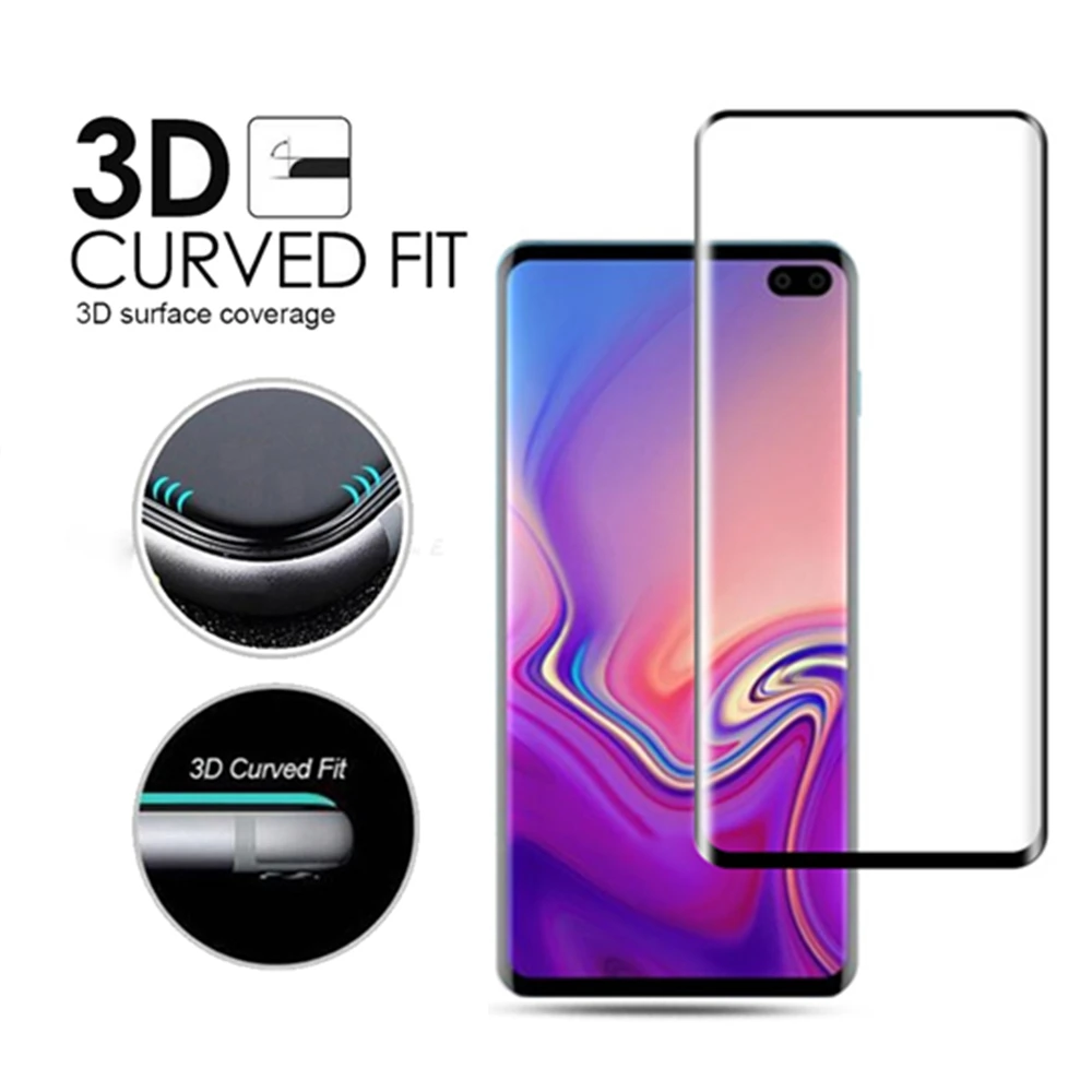 Защитное стекло 9D для Samsung galaxy s10 S10e S10plus пленка из закаленного стекла s 10 plus e