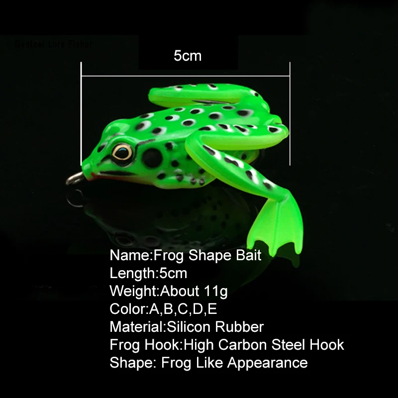 Luree 5 шт./лот приманка для рыбалки Ray Frog см силиконовая резиновая Мягкая топвотер