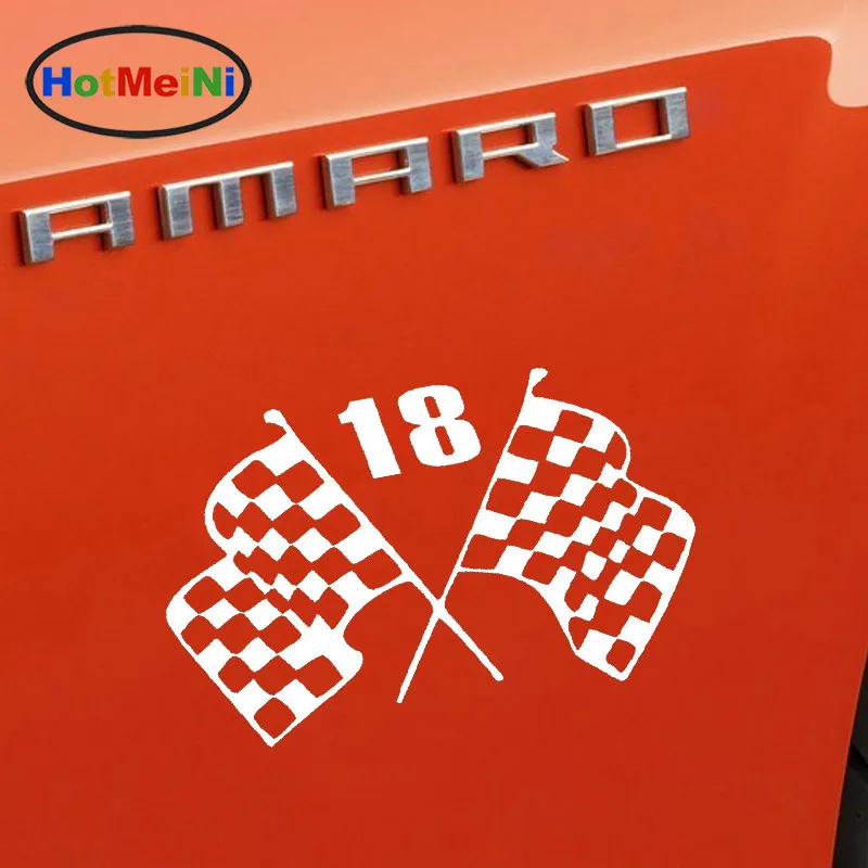 HotMeiNi Racing Flags 18 Веселая наклейка для гоночного автомобиля наклейки спортивных
