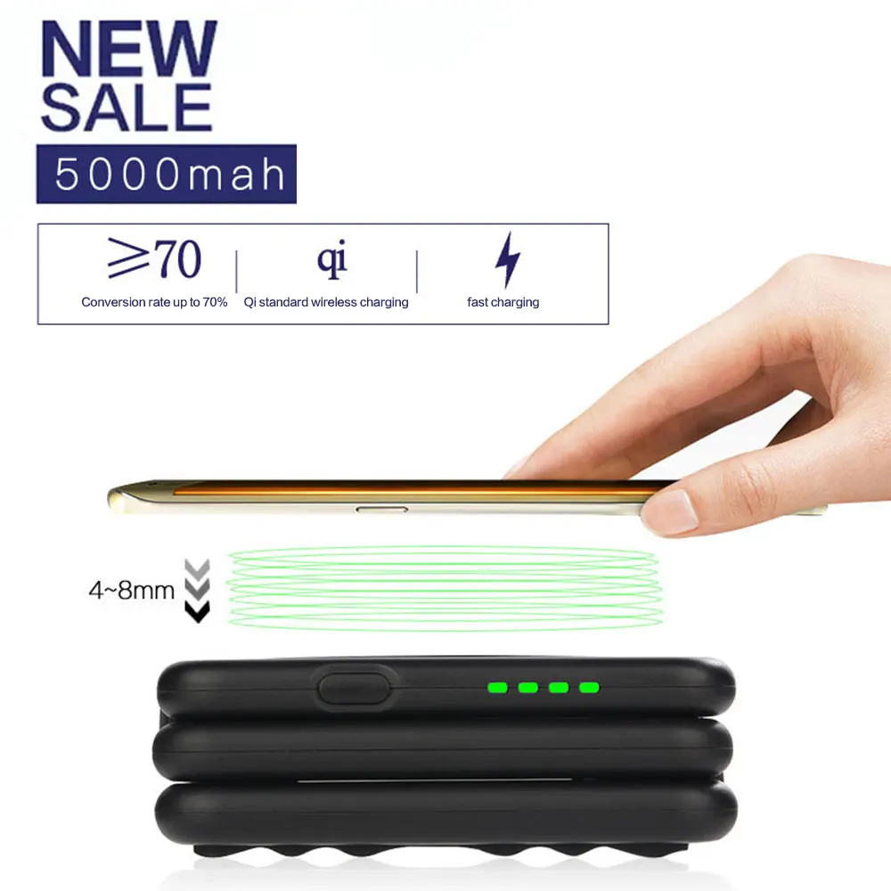 CASEIER 3 в 1 Qi Беспроводное зарядное устройство для iPhone 8 X XR XS Max 5000 mAh портативное