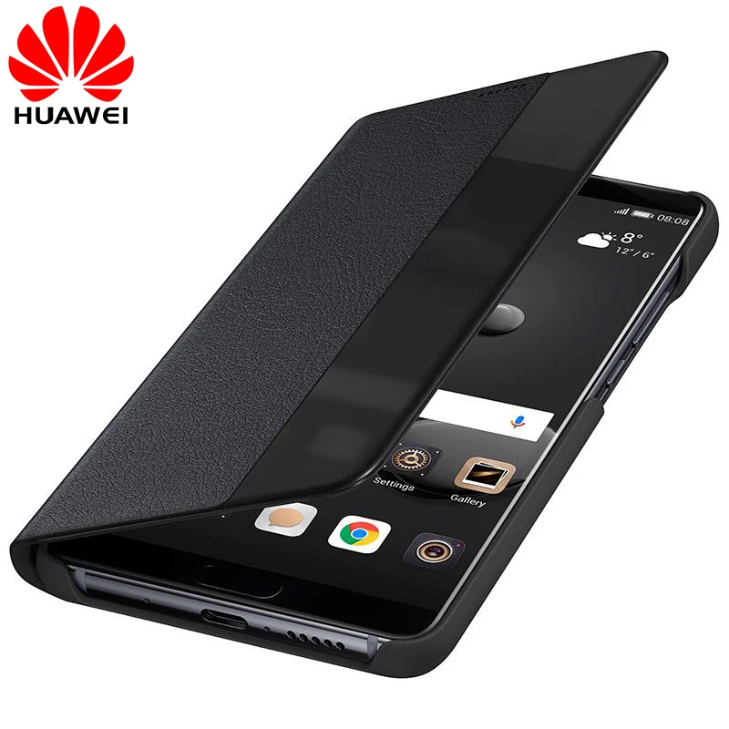 Официальный HUAWEI mate 10 Pro Флип кожаный чехол 100% оригинал умный вид сенсорный