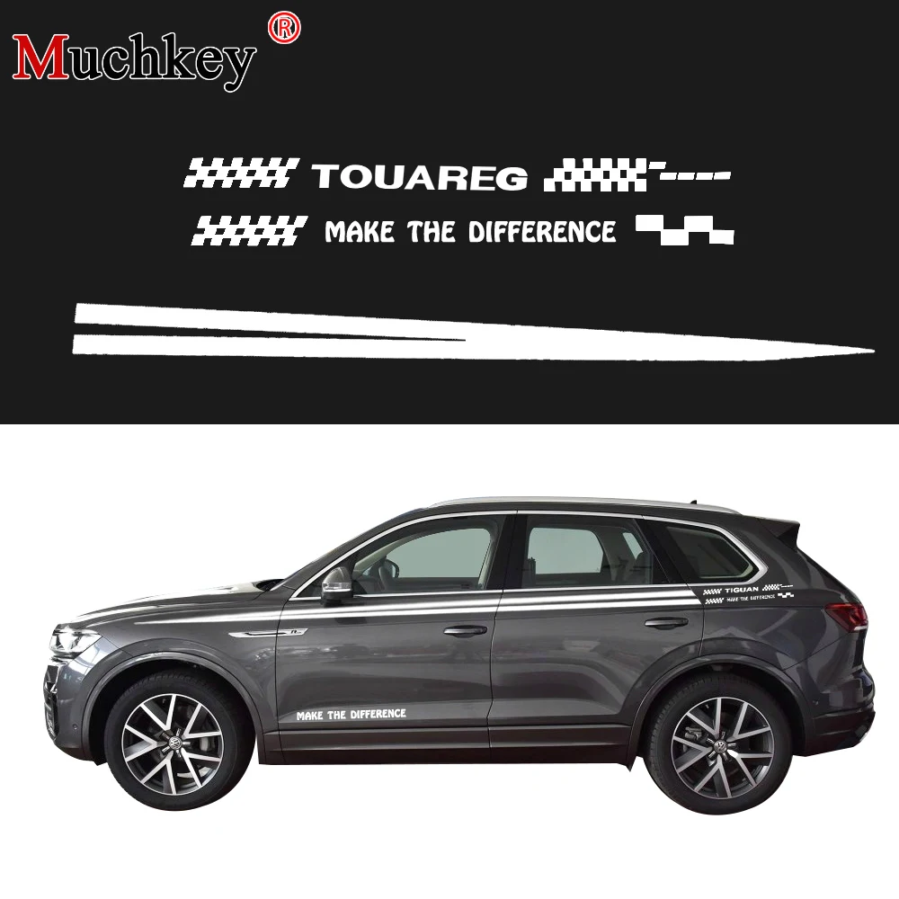 

Автомобильная наклейка для Volkswagen Touareg боковая наклейка на кузов автомобиля Наклейка хэтчбек седан внедорожник пикап Грузовик наклейки DIY У...