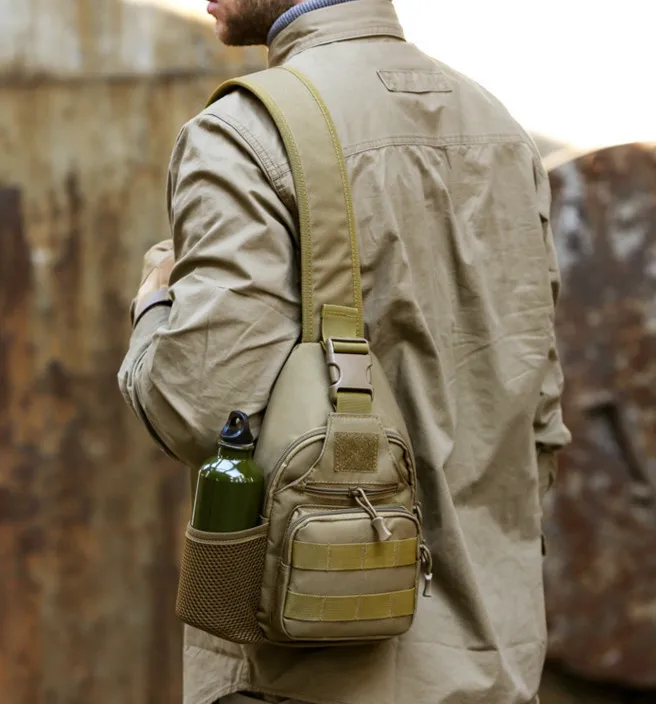 Тактические сумки через плечо для мужчин зарядка USB нагрудный пакет короткие