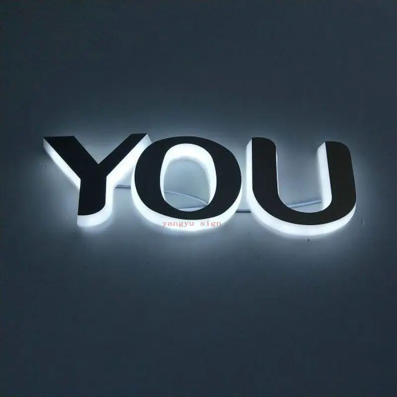 Пользовательские 3D бизнес знаки Логотип Открытый акриловый подсветкой led