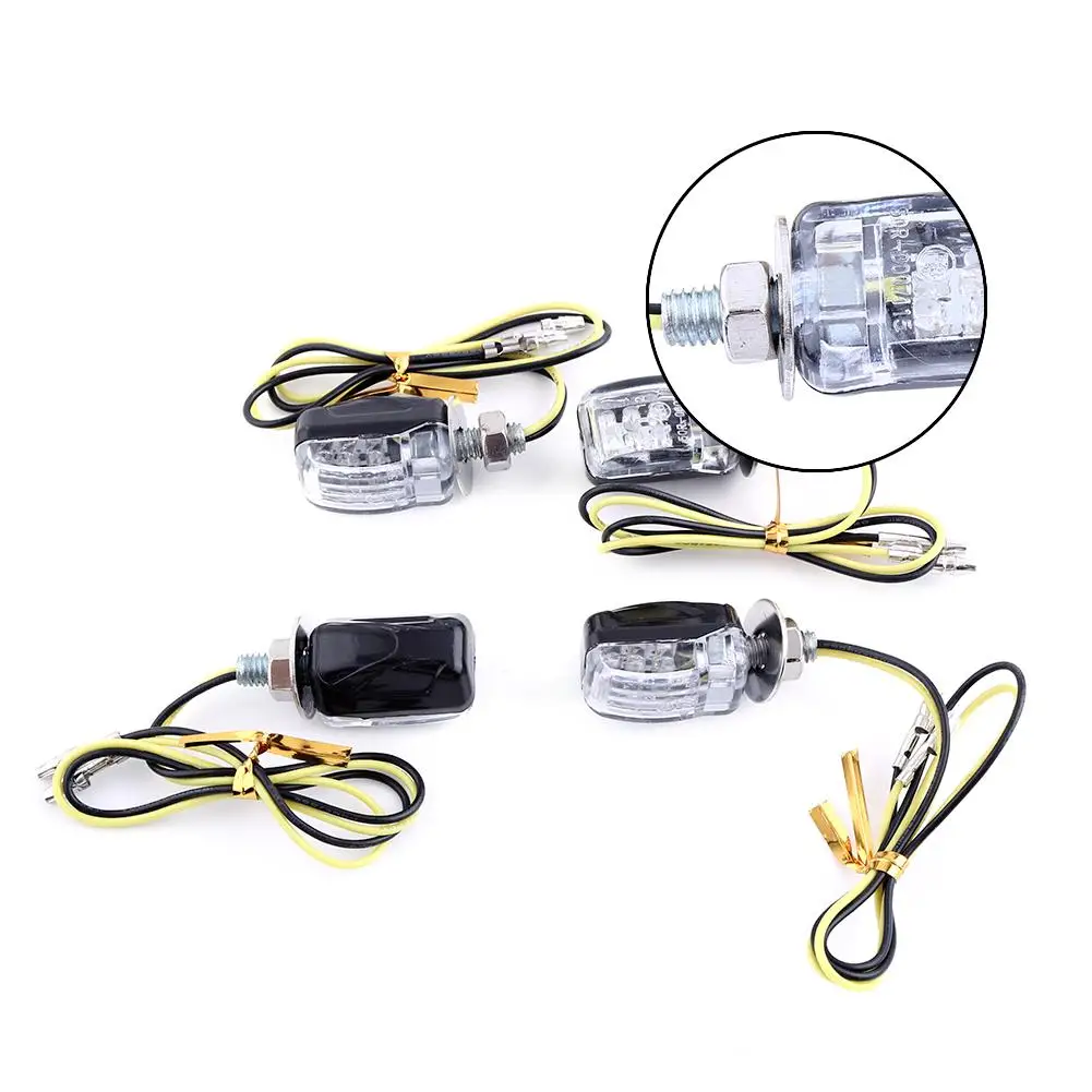 Universal Motorcycle Turn Signal Indicator lamps 12V 4 x 6 LED Mini Blinker Light |