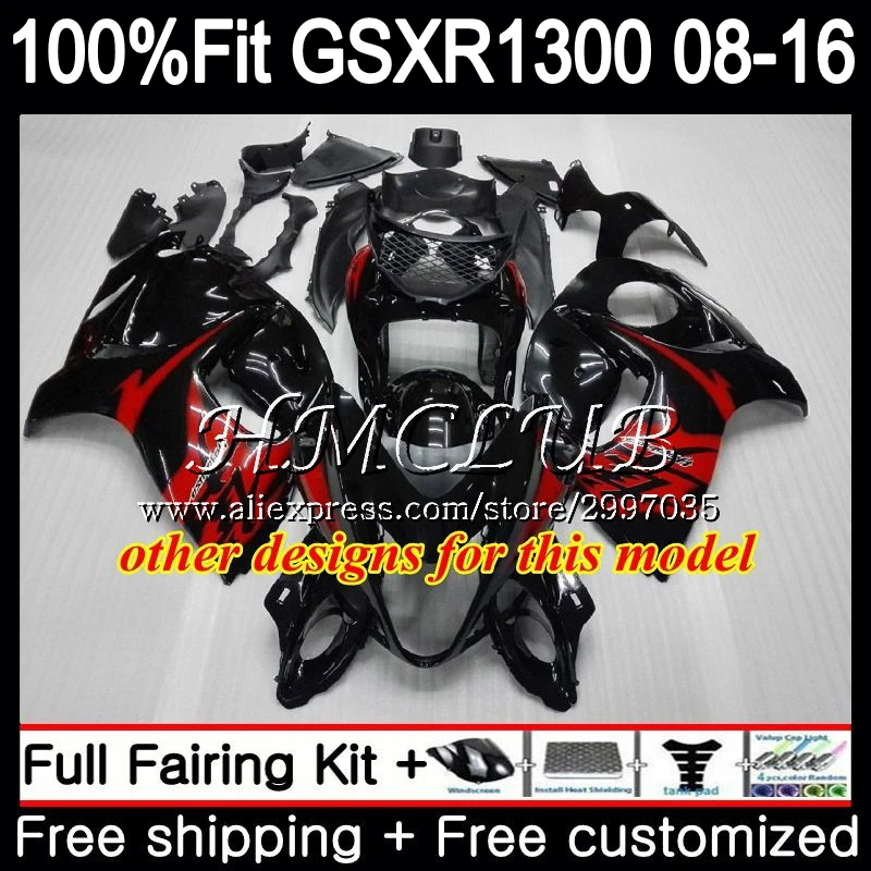 

Injection For SUZUKI Hayabusa GSXR1300 2008 2013 2014 2015 2016 40HC.20 GSX-R1300 Gloss black GSXR 1300 08 13 14 15 16 Fairing