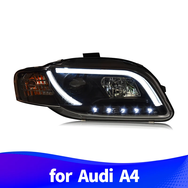 Фара в сборе для Audi A4 B7 2005 светодиодный 2008 светодиодная фара DRL ксенон сигнал