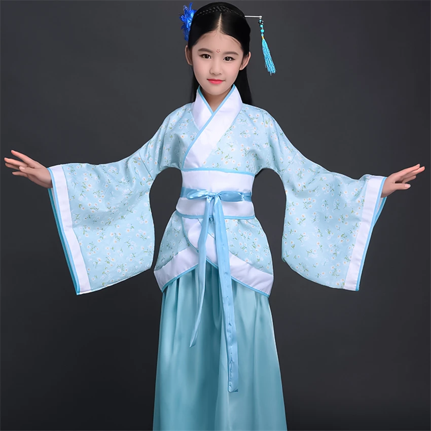Детское сказочное платье Hanfu старинный китайский костюм Национальная