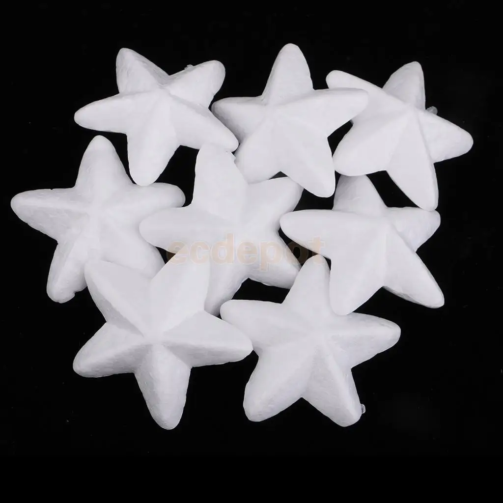 30 Pieces Star Shape Polystyrene Styrofoam Foam for Model Making DIY Christmas Ornament Decorations Modeling Craft 5cm | Дом и сад