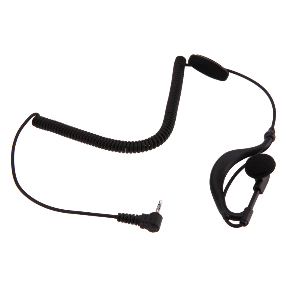 Черный 2 5 мм G-Hook Interphone наушник Walkie Talkie одиночные наушники 1 Pin только для