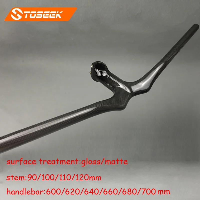 Полностью углеродное волокно руль для горного велосипеда интегрированный MTB 3K
