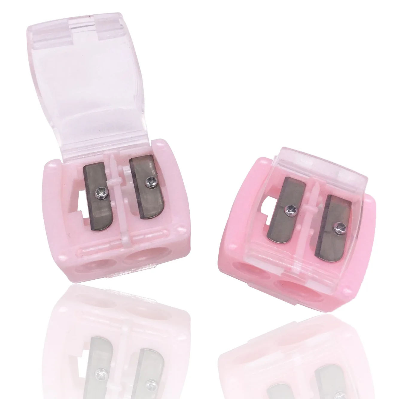 

Double Hole Pencil Sharpener Plastic Cosmetic Eyeliner Pencil Sharpener and Sharpener