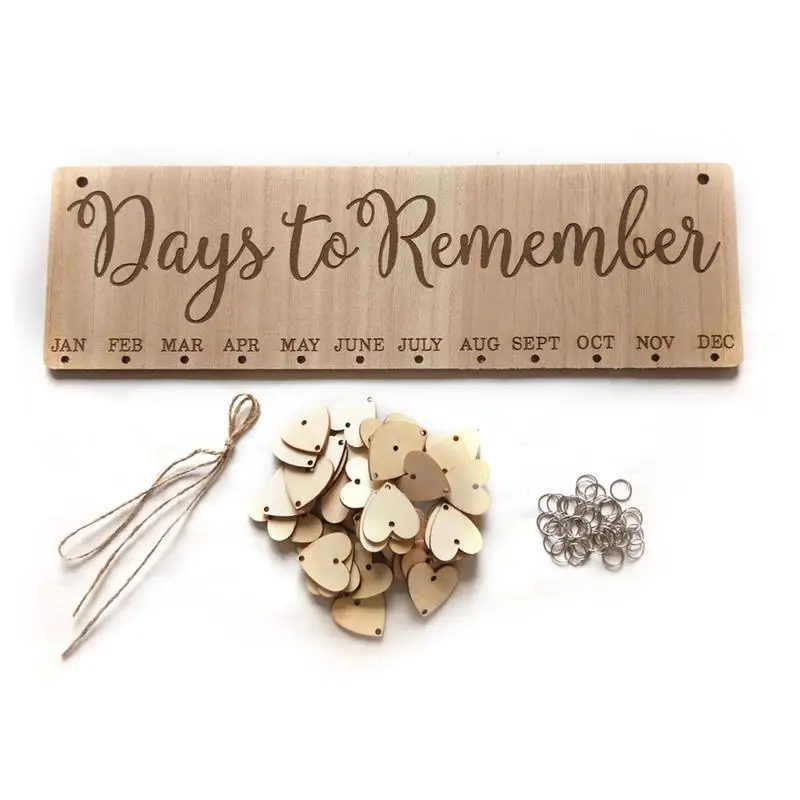 DIY Семья Друзья День рождения Годовщина календарь Подпись доска для планирования