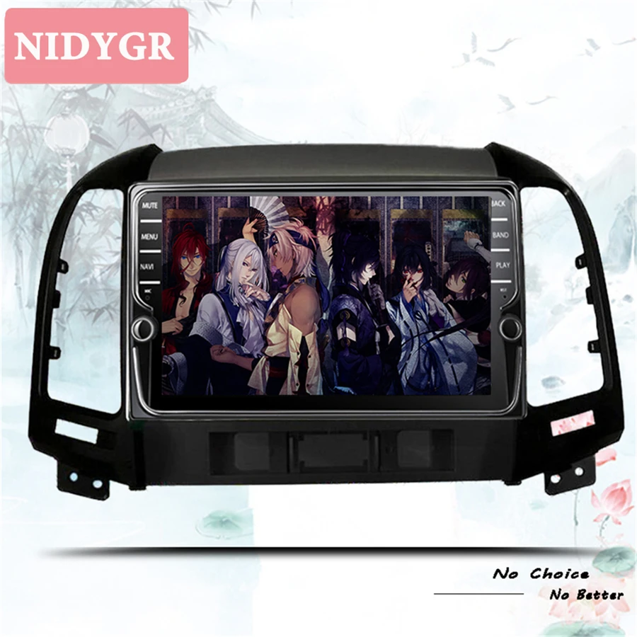 Автомобильный мультимедийный dvd плеер 4 + 64 ГБ 2 DIN android 10 0 для Hyundai Santa Fe 2005 2012