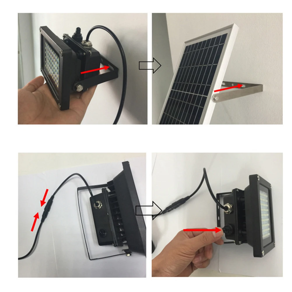 54 LED Солнечная энергия прожектор Открытый Сад Путь лампа Водонепроницаемая