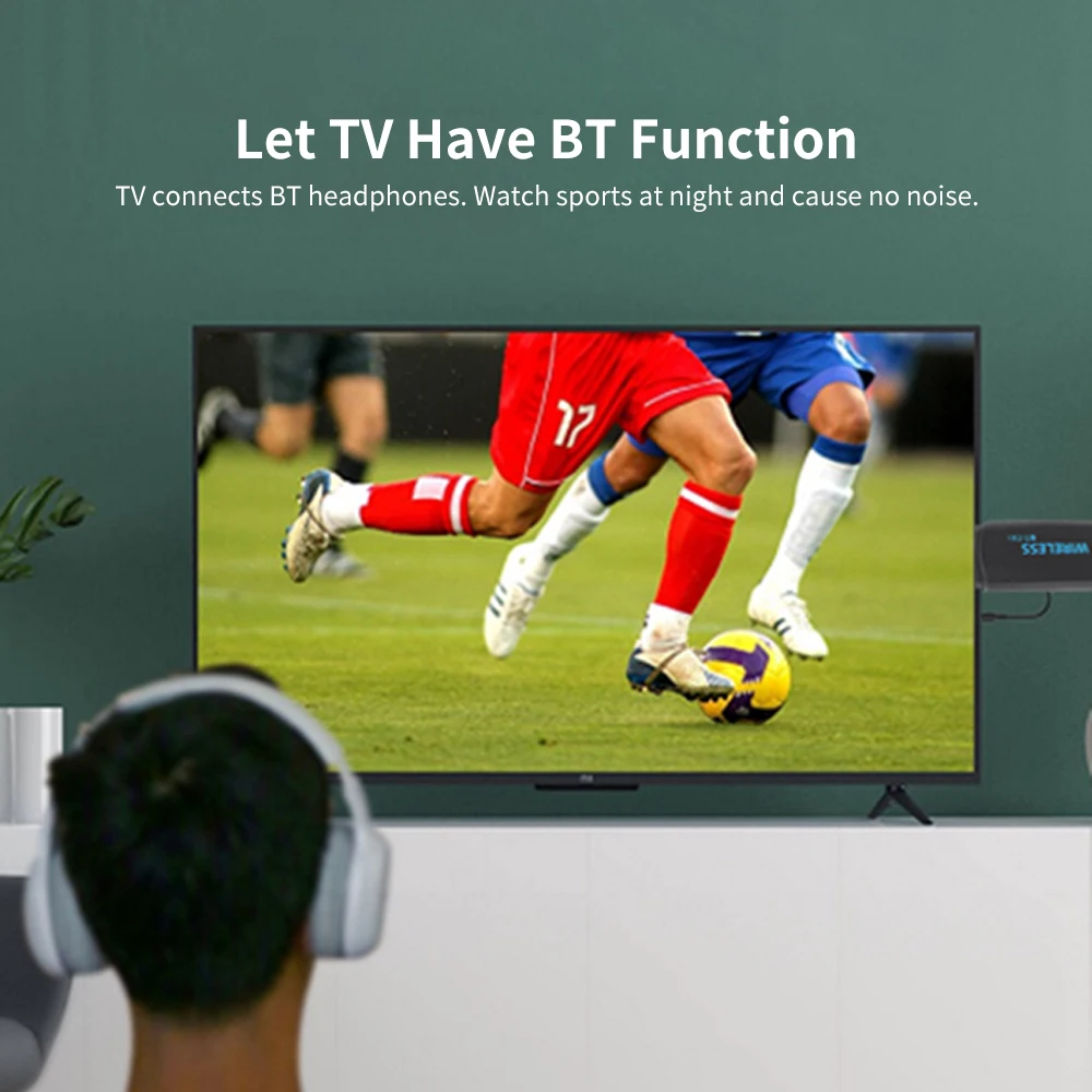 

Wireless USB Dongle BT 4.2 Wireless Audio Transmitter Music Adapter 3.5mm AUX for TV/Laptop/Amplifier