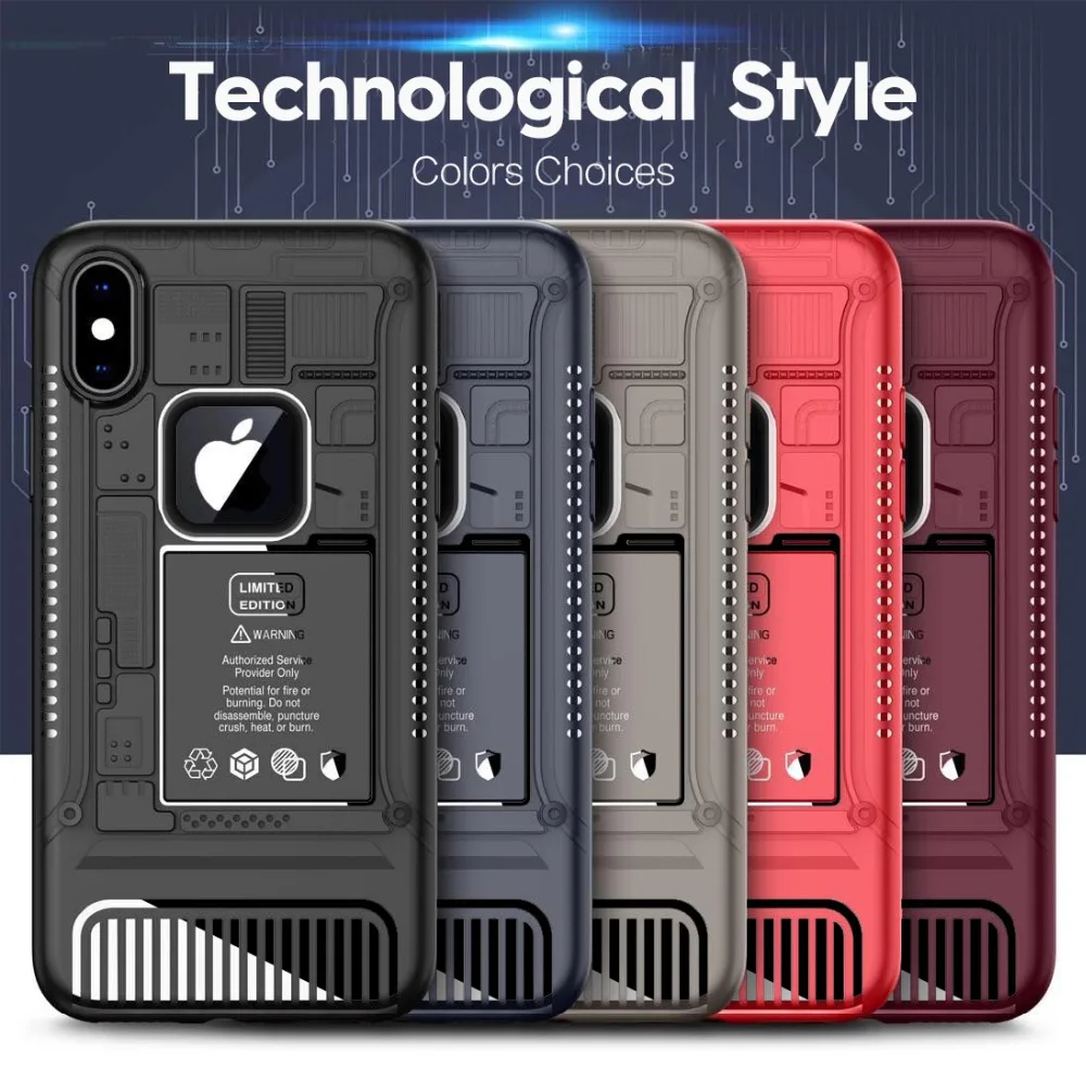 Силиконовый чехол KISSCASE для iPhone 7 8 Plus 5 5S SE Armor phone Case 6 S XS Max X XR 3D печатная плата