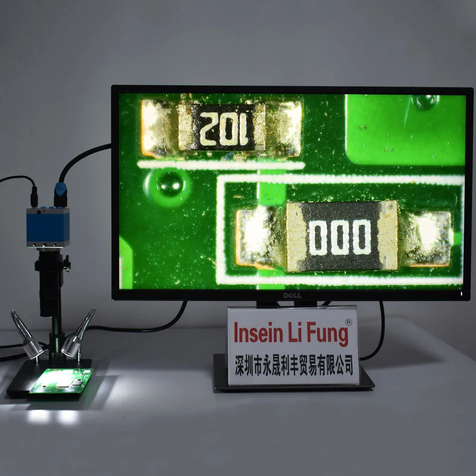 

1080P 16MP HDMI USB промышленный цифровой видеомикроскоп камера + 10X-200X зум C крепление объектива + маленький Универсальный светодиодный кронштейн