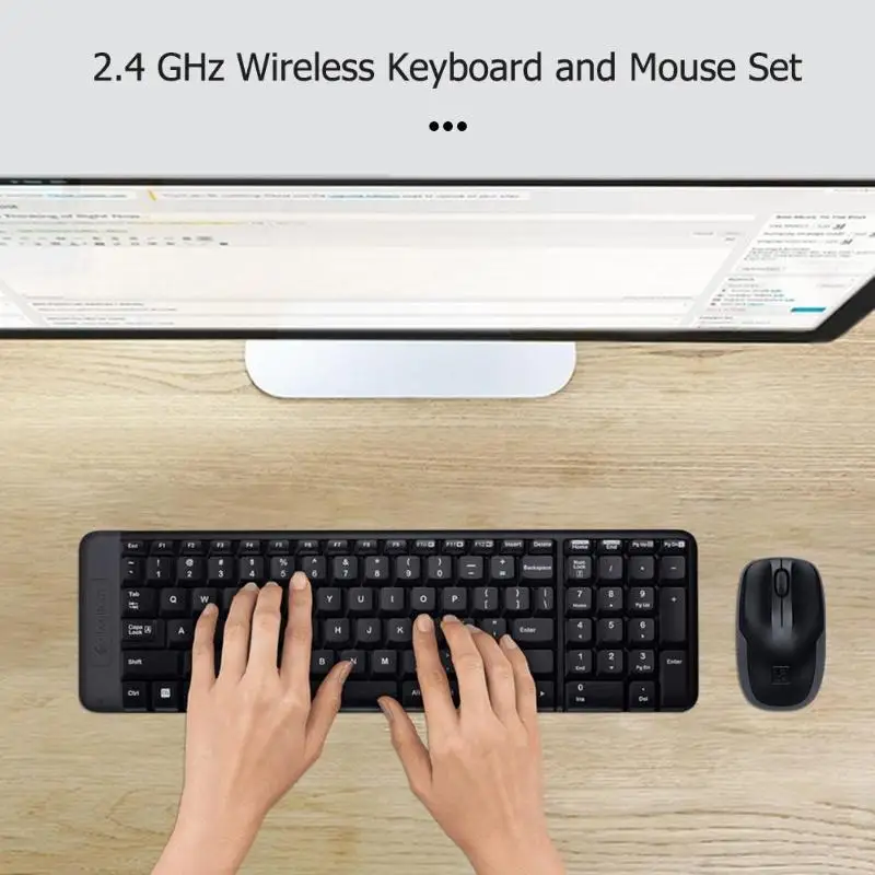 Беспроводная клавиатура Logitech MK220 104 клавиши 1000 точек/дюйм мышь usb приемник набор