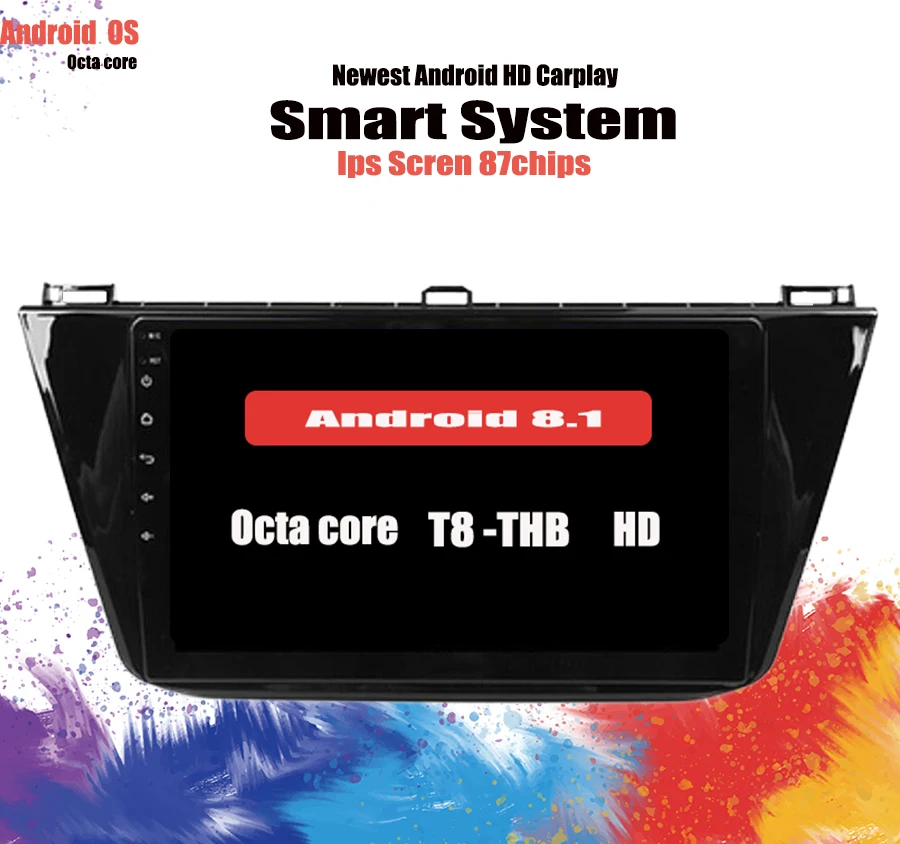 2din 2.5D Android 10 0 автомобильный DVD мультимедийный плеер для VW Tiguan 2 Mk 2016 2017 2018 2019