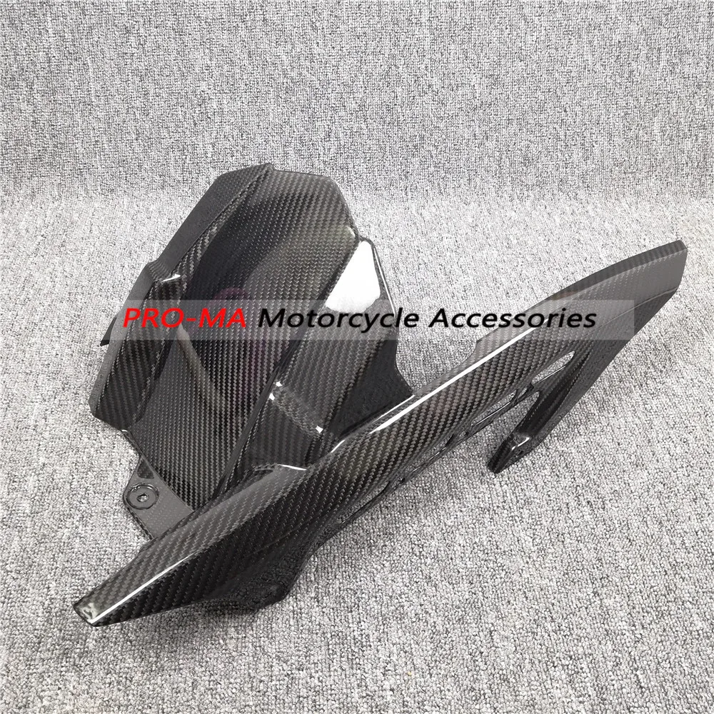 Motorcycle Rear Hugger with Chain guard in Carbon Fiber For Kawasaki Z900 2017+ RS 2018+ Twill glossy weave | Автомобили и