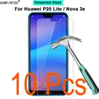10 шт.лот для Huawei P20 Lite  Nova 3e 5,84 дюйма твердость 9H 2.5D ультратонкая закаленная стеклянная пленка защита экрана